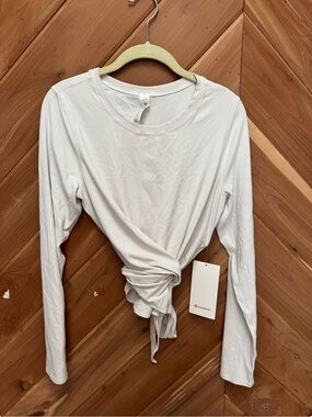 NWT lululemon time to restore long sleeve Bone size 12